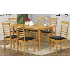 Annaghmore Hanover Oak 1 x 6 Dining Set (Light Oak)