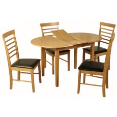 Annaghmore Hanover Oak Oval Butterfly Dining Set