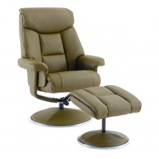 GFA Biarritz Swivel Recliner And Footstool