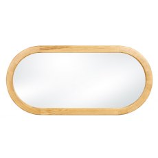 Clemence Richard Sorento Oak Oval Mirror