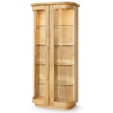 Clemence Richard Sorento Oak High Display Cabinet