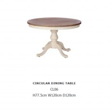 Hafren Collection Sherlock Cotswold 120cm Round Dining Table