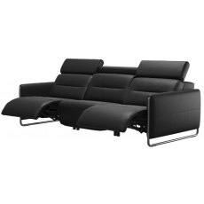 Stressless Emily Double Powered 3 Seater Dual Recliner With Steel Legs