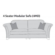 Buoyant Upholstery Vesper 4 Seater Sofa Standard Back Modular Sofa