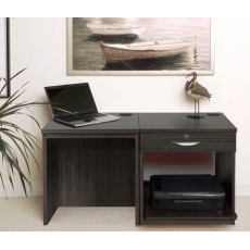 R White Cabinets Set 01 - Desk with Printer/Scanner Unit