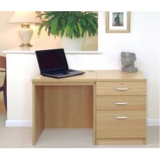 R White Cabinets Set 02 - Desk with 3 Drawer Unit/Filing Cabinet