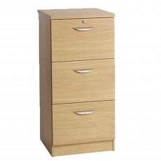 R White Cabinets 3 Drawer Mid Height Filing Cabinet