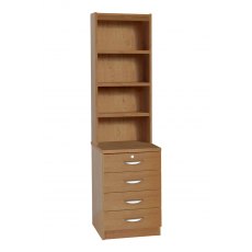 R White Cabinets Four Drawer Unit with OSC Hutch
