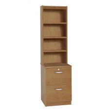 R White Cabinets Two Draw Filing Cabinet with OSC Hutch