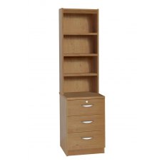 R White Cabinets Three Drawer CD/DVD Storage Unit With OSC Hutch