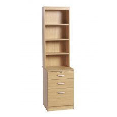 R White Cabinets Three Drawer Filing Cabinet with OSC Hutch