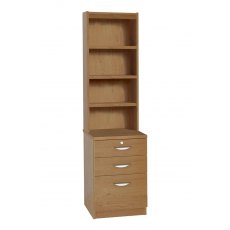 R White Cabinets Three Drawer Filing Cabinet with OSC Hutch