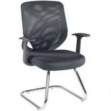 Alphason Office Chairs Atlanta Black Mesh Back Visitors Chair