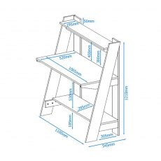 Alphason Desks Arizona Light Oak Trestle Desk