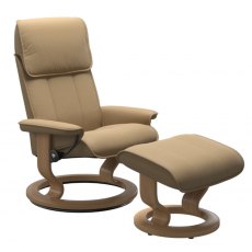 Stressless Promotions Admiral Signature Recliner and Footstool