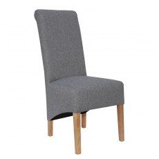 Hafren Collection Button Back Scroll Back Fabric Chair