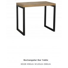Hafren Collection Sherlock Nixon Rectangular Bar Table