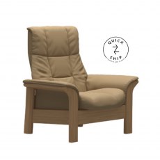 Stressless Quickship Windsor High Back Chair Paloma Sand/Oak Wood