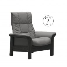 Stressless Quickship Windsor High Back Chair Paloma Silver Grey/Grey Wood
