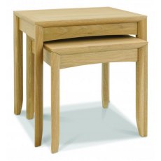 Bentley Designs Bergen Oak Nest Of Lamp Tables