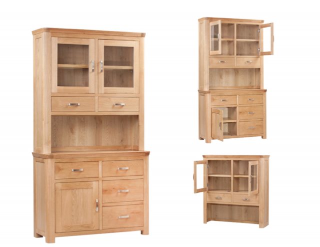 Annaghmore Annaghmore Treviso Solid Oak Buffet Hutch