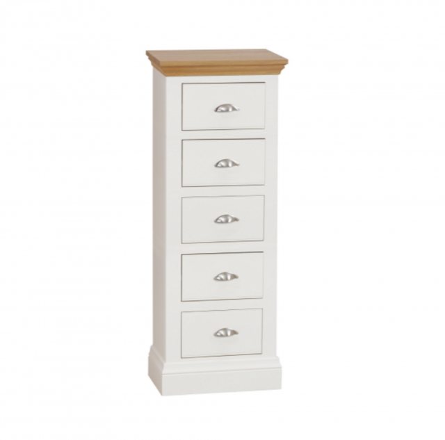 TCH Furniture TCH Furniture Coelo Oak & Painted 5 Drawers Chest