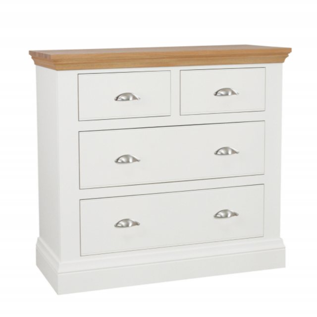 TCH Furniture TCH Furniture Coelo Oak & Painted Chest Of 4 Drawers (2 + 2)