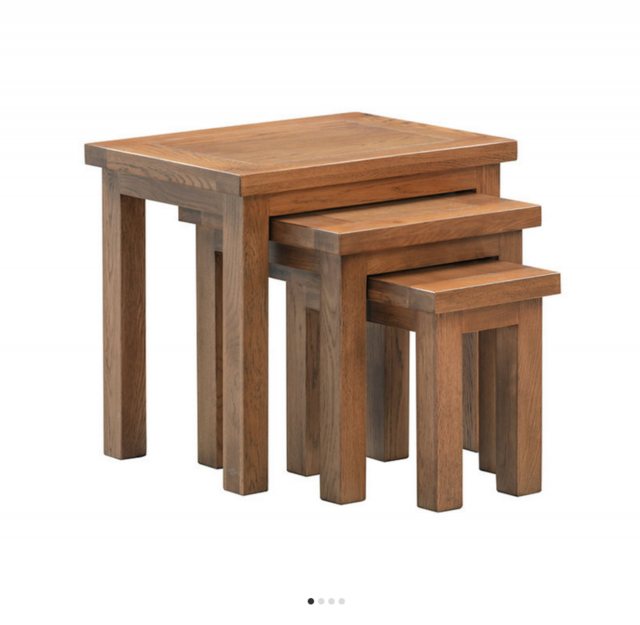 Devonshire Living Devonshire Dorset Rustic Oak Nest Of Tables