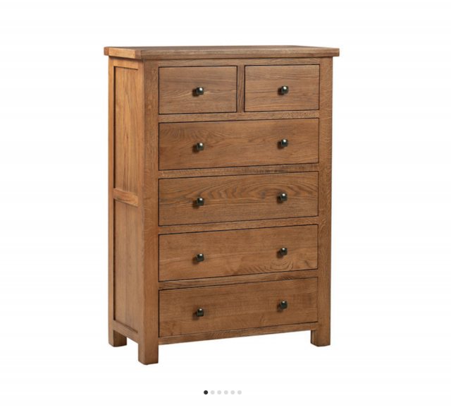 Devonshire Living Devonshire Dorset Rustic Oak 2 Over 4 Chest