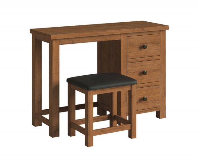 Devonshire Living Devonshire Dorset Rustic Oak Dressing Table & Stool