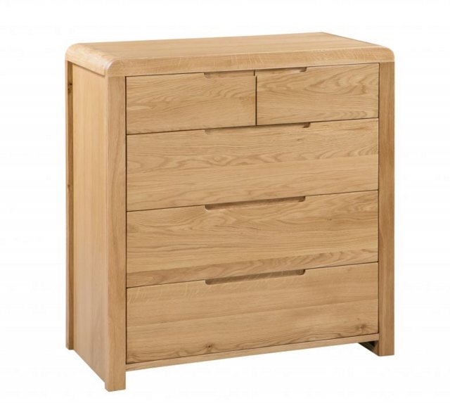 Julian Bowen Julian Bowen Curve Oak 3 + 2 Drawer Chest