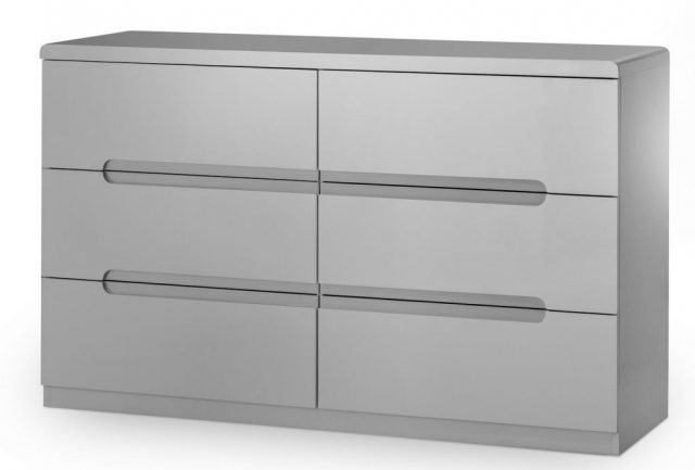 Julian Bowen Manhattan 6 Drawer Wide Chest Chest of Drawers Hafren Furnishers