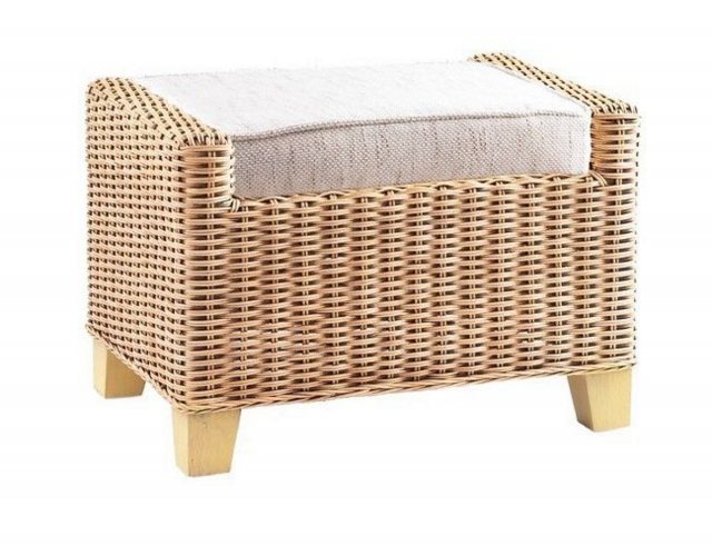 The Cane Industries The Cane Industries Norfolk Footstool With Cushion
