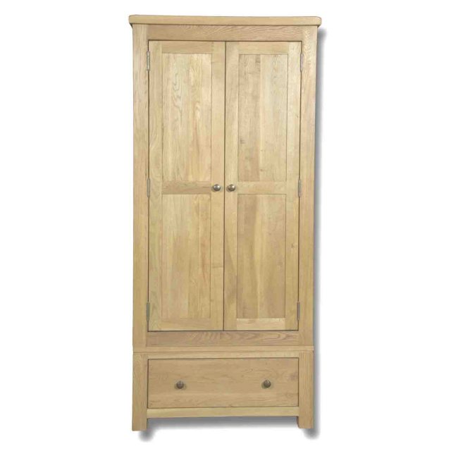 Real Wood Real Wood Manhattan 2 Door Single Wardrobe