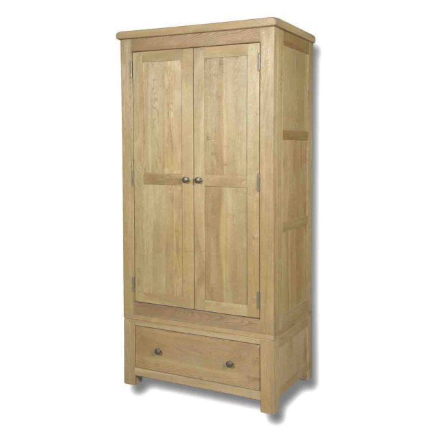 Real Wood Real Wood Manhattan 2 Door Double Wardrobe