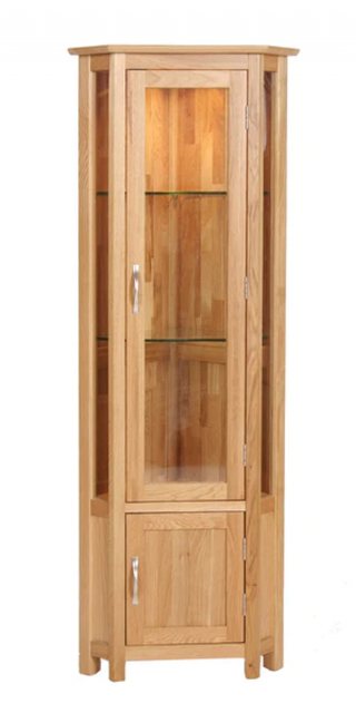 Devonshire Living Devonshire New Oak Corner Display Cabinet