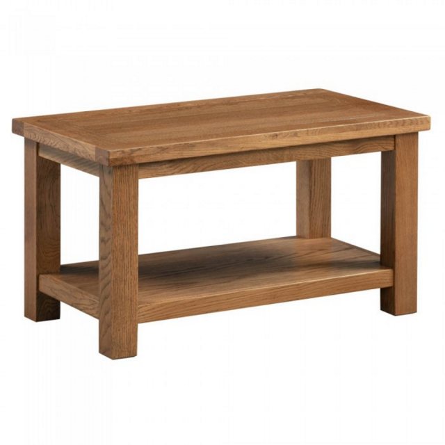 Devonshire Living Devonshire Dorset Rustic Oak Small Coffee Table With Shelf