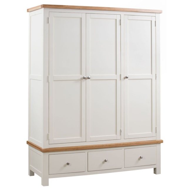 Devonshire Living Devonshire Dorset Painted Triple Wardrobe With 3 Drawers