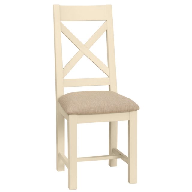 Devonshire Living Devonshire Dorset Painted Cross Back Chair With Fabric Seat