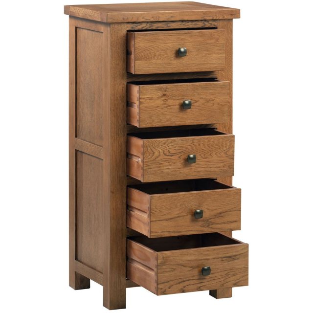 Devonshire Living Devonshire Dorset Rustic Oak  Drawer Tall Chest