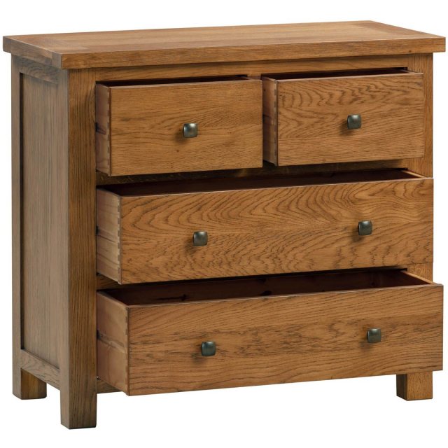 Devonshire Living Devonshire Dorset Rustic Oak 2 Over 2 Chest