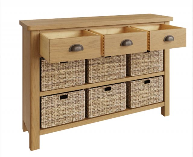 Hafren Collection Hafren Collection KRAO 3 Drawer 6 Basket Cabinet