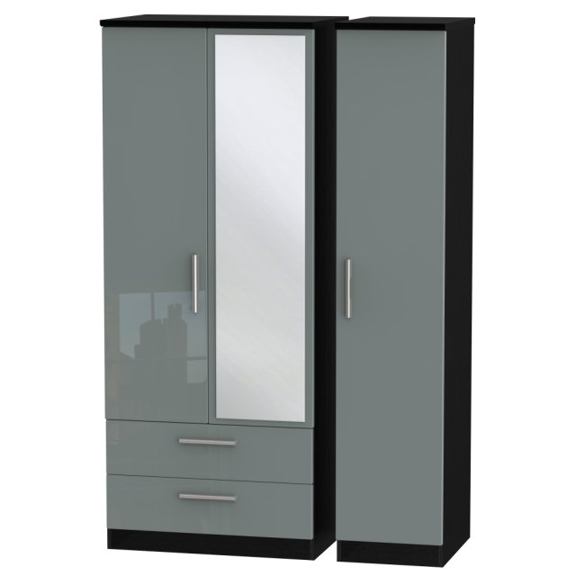 Welcome Furniture Welcome Furniture Knightsbridge Triple 2 Drawer Mirror Wardrobe