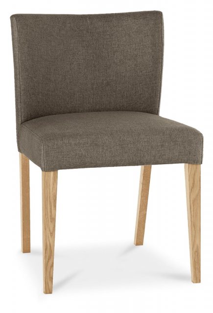Bentley Designs Turin Light Oak Low Back Upholstered Dining Chair