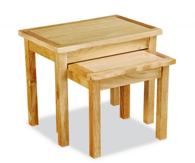 Global Home Global Home New Trinity Oak Nest Of Tables