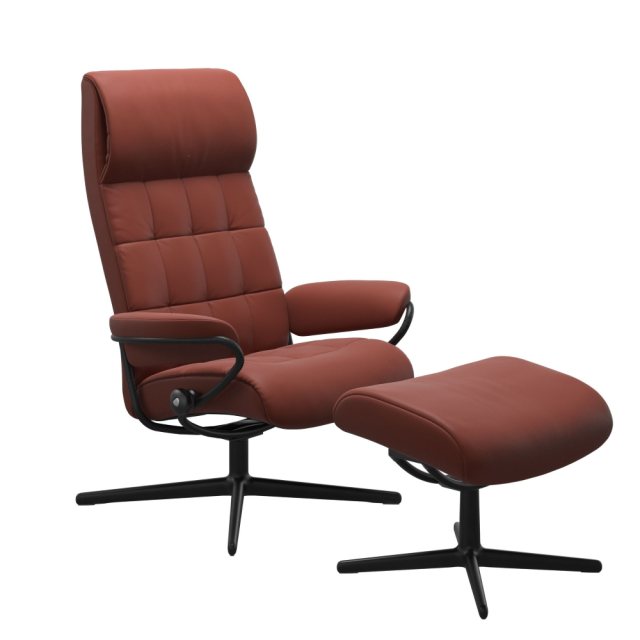 Stressless Stressless London Recliner Chair With Highback & Footstool (Cross Base)