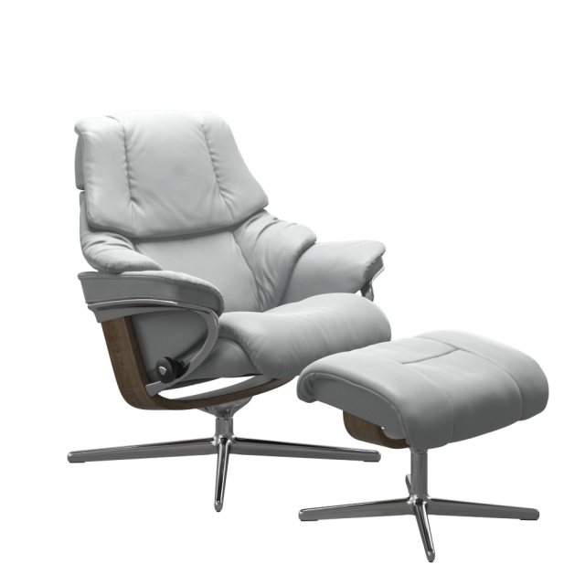 Stressless Reno Recliner Chair Footstool Cross Base