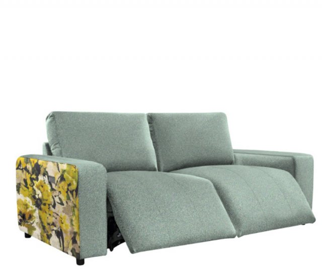 Jay Blades X G Plan Jay Blades X - G Plan Morley Double Power Footrest Split Sofa In Fabric B With Accent Fabric C