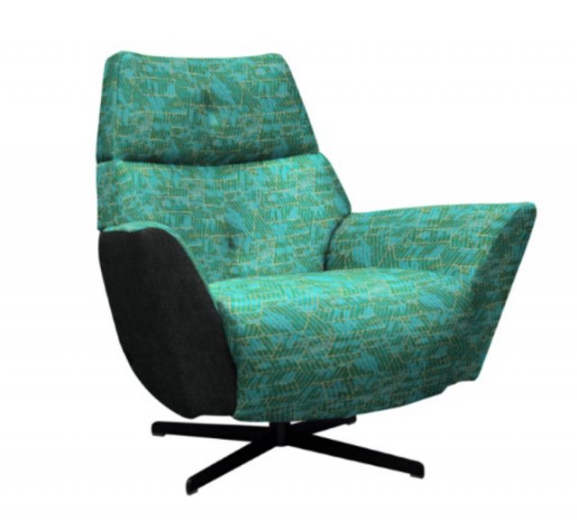 G Plan Vintage G Plan Vintage Peabody Swivel Chair With Accent Fabric B