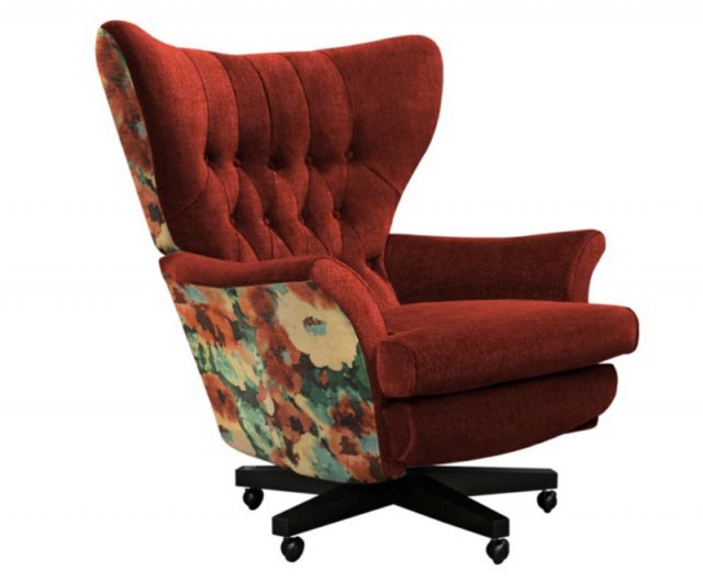 G Plan Vintage G Plan Vintage Broadway Swivel Chair With Accent Fabric C